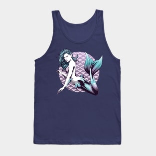 Teal and Purple Mermaid Tank Top